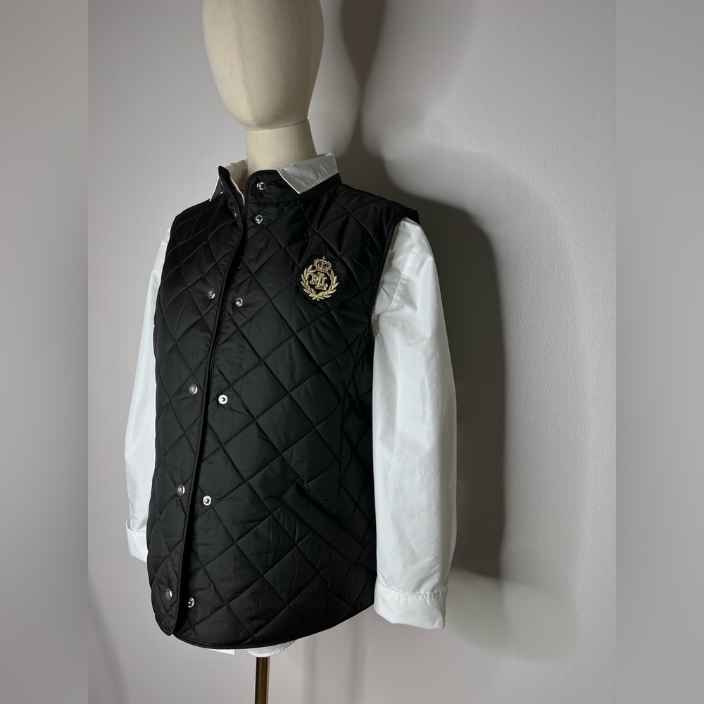 Ralph Lauren Quilted Vest Black M NWT — Timeless Old Money Elegance - Picture 3 of 7
